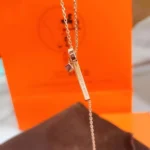 [HM]HM NECKLACE PLATINUM ROSE GOLD DIAMOND - Image 4
