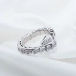 [BV]SERPENTI RING SILVER DIAMOND PAVED 4MM - Image 9