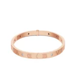 [BV]ZERO 1 PINK GOLD 12 DIAMONDS BRACELET - Image 7