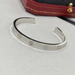 [CA]LOVE BRACELET 6.1MM 1 DIAMOND OPEN CUFF - Image 2