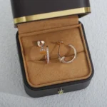 [CA]JUSTE EARRINGS 12.75MM PINK GOLD DIAMOND - Image 2