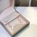 [BV]DREAM EARRINGS 3 MOTIFS DIAMOND MOP PINK GOLD - Image 9