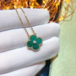 [VCA]CLOVER 15MM DIAMOND TURQUOISE NECKLACE - Image 6
