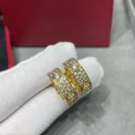 [CA]LOVE 5.5MM DIAMOND PAVED EARRINGS - Image 4