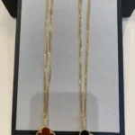 [VCA]CLOVER 25MM NECKLACE GOLD CARNELIAN - Image 3