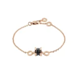 [BV]ZERO 1 SOFT PINK GOLD AND BLACK CERAMIC BRACELET