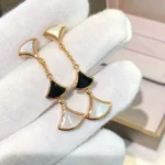 [BV]DREAM EARRINGS 3 MOTIFS ONYX MOP PINK GOLD - Image 7