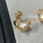 [BV]ZERO 1 PINK GOLD CERAMIC EARRINGS - Image 5