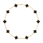 [VCA]CLOVER 10 MOTIFS ONYX NECKLACE