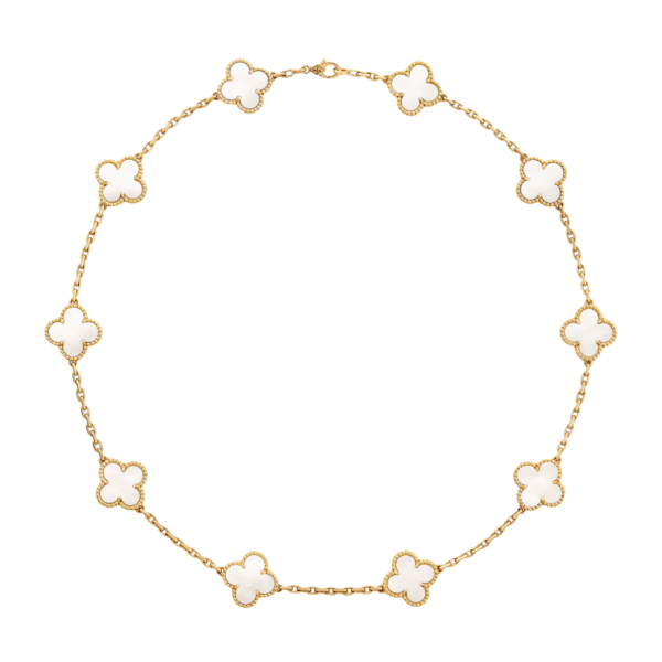 [VCA]CLOVER 10 MOTIFS WHITE MOTHER OF PEARL NECKLACE