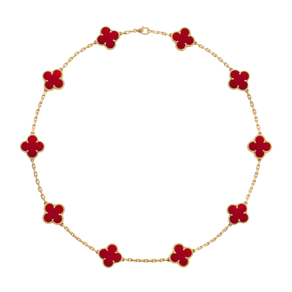 [VCA]CLOVER 10 MOTIFS CARNELIAN NECKLACE