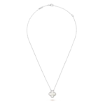 [VCA]CLOVER MEDIUM SILVER WHITE MOP NECKLACE - Image 4