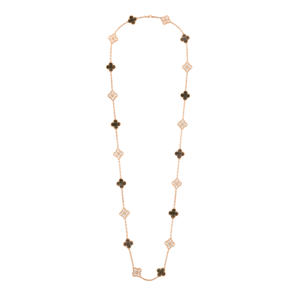 [VCA]CLOVER 20 MOTIFS DARK MOP DIAMOND  NECKLACE