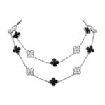 [VCA]CLOVER 20 MOTIFS ONYX DIAMOND SILVER - Image 3