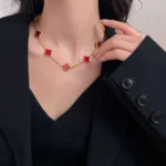 [VCA]CLOVER 10 MOTIFS CARNELIAN NECKLACE - Image 11