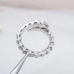 [BV]SERPENTI RING SILVER DIAMOND PAVED 4MM - Image 5