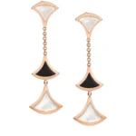 [BV]DREAM EARRINGS 3 MOTIFS ONYX MOP PINK GOLD