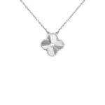 [VCA]CLOVER 15MM LASER NECKLACE SILVER