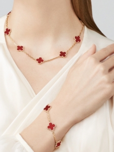 [VCA]CLOVER 10 MOTIFS CARNELIAN NECKLACE - Image 3