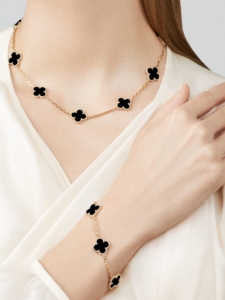 [VCA]CLOVER 10 MOTIFS ONYX NECKLACE - Image 3
