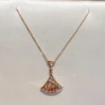 [BV]DREAM NECKLACE PINK GOLD FULL DIAMOND - Image 3