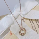 [CA]TRINITY NECKLACE GOLD  DIAMONDS - Image 4