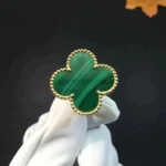 [VCA]CLOVER MALACHITE RING - Image 3