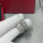 [CA]LOVE 5.5MM DIAMOND PAVED EARRINGS - Image 5