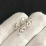 [HM]CHAINE SMALL EARRINGS GOLD AND SILVER - Image 5