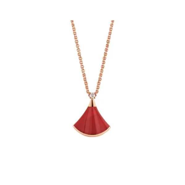 [BV]DREAM NECKLACE CARNELIAN 1 DIAMOND