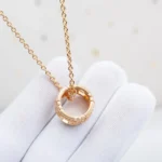 [BV]PARENTESI NECKLACE PINK GOLD DIAMOND - Image 3