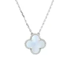 [VCA]CLOVER  15MM WHITE MOTHER-OF-PEARL SILVER