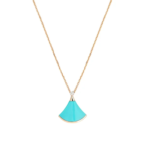 [BV]DREAM NECKLACE TURQUOISE PINK GOLD