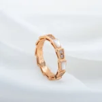 [BV]SERPENTI RING PINK GOLD DIAMOND MOP 3MM - Image 4