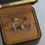 [CA]JUSTE EARRINGS 12.75MM SILVER DIAMOND - Image 6