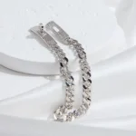 [HM]KELLY CHAIN SILVER DIAMOND BRACELET - Image 4