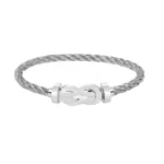 [FR]CHANCE LARGE 8 FIGURE BUCKLE NO DIAMOND BRACELET SILVER