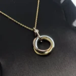 [CA]TRINITY SILVER GOLD PINK GOLD NECKLACE - Image 6