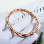 [BV]SERPENTI BRACELET PINK GOLD RUBELLITE - Image 5