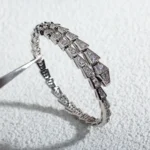 [BV]SERPENTI BRACELET 6MM SILVER DIAMOND - Image 2