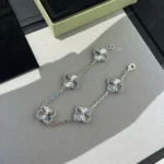 [VCA]CLOVER SILVER 5 MOTIFS BRACELET - Image 9