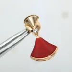 [BV]DREAM Carnelian PINK GOLD EARRINGS - Image 5