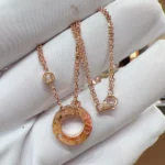 [CA]LOVE NECKLACE 16MM 2 DIAMONDS - Image 6