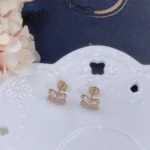 [CMT]JEUX DE PINK GOLD DIAMOND EARRINGS - Image 5