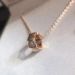 [BV]SERPENTI PEDANT DIAMOND PINK GOLD NECKLACE - Image 2