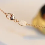 [CMT]JEUX MALACHITE 1 DIAMOND PINK GOLD NECKLACE - Image 5