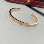 [CA]LOVE BRACELET 6.1MM 1 DIAMOND OPEN CUFF - Image 10