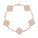 [VCA]CLOVER 5 MOTIFS  FULL DIAMOND BRACELET - Image 9