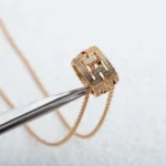 [BV]PARENTESI NECKLACE PINK GOLD DIAMOND - Image 4