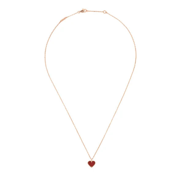 [VCA]SWEET CLOVER CARNELIAN HEART NECKLACE
